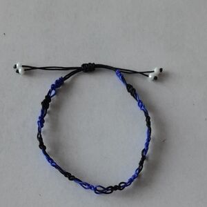Blue and Black Braided Bracelet